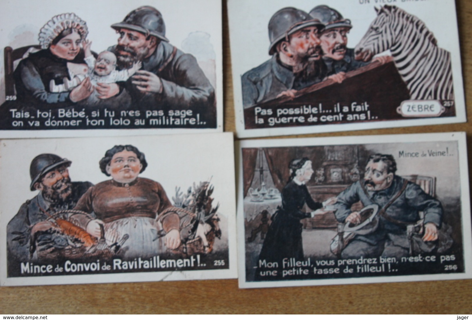 Lot De 8 Cartes Postales Anciennes Guerre 1914 1918 Humour De Poilus - Guerre 1914-18