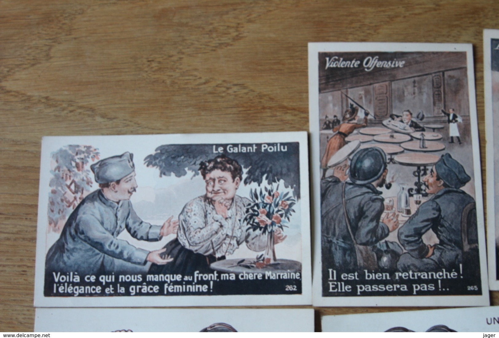 Lot De 8 Cartes Postales Anciennes Guerre 1914 1918 Humour De Poilus - Guerre 1914-18