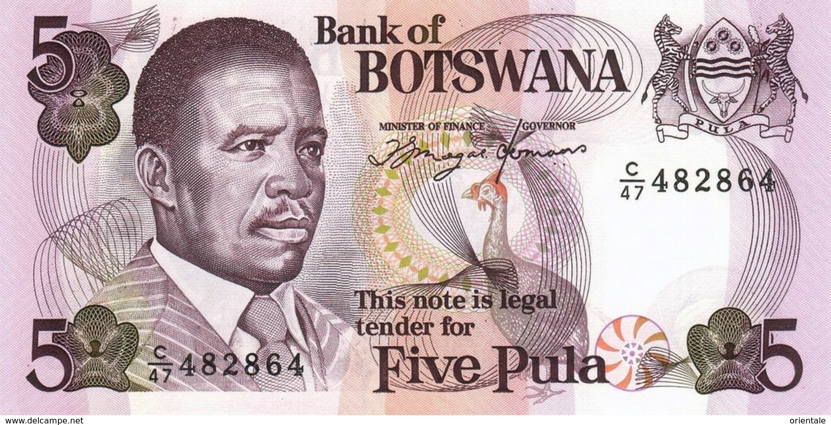 BOTSWANA P. 11a 5 P 1992 UNC - Botswana