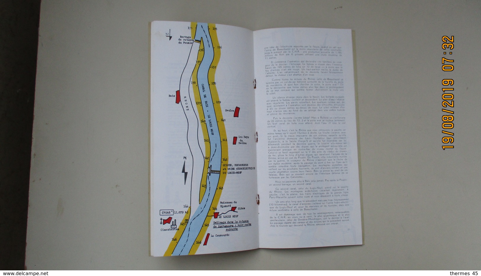 GUIDE DU RHÔNE De LYON à La MER / HENRI VAGNON / 1964 - Carte Nautiche