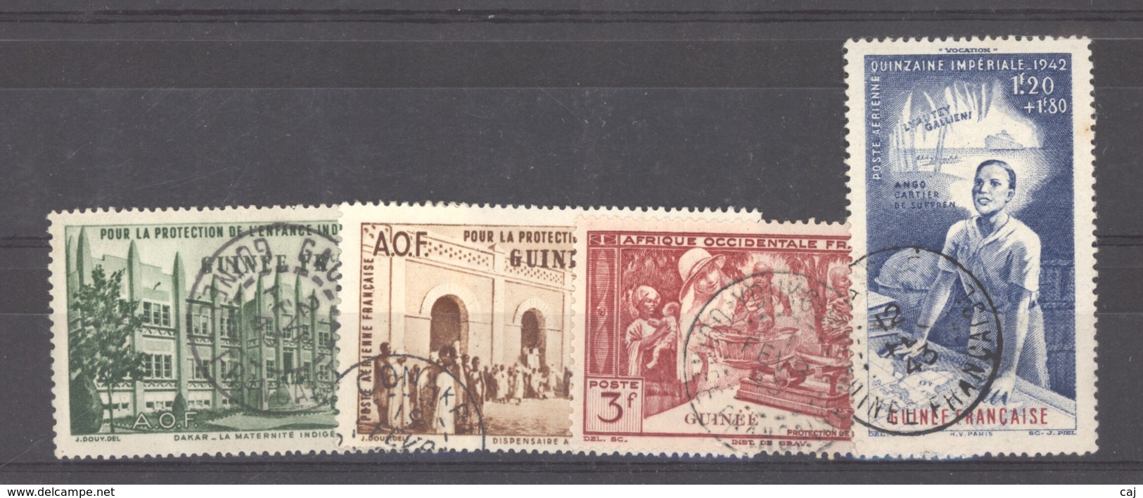 Guinée  -  Avion  :  Yv  6-9  (o) - Used Stamps