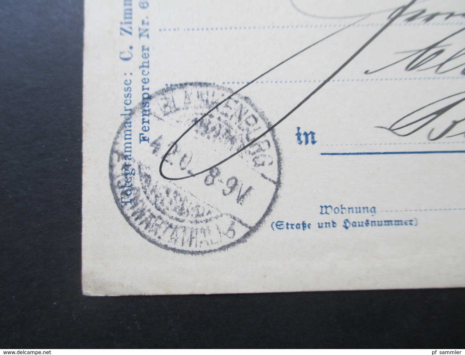 DR 1902 Germania Reichspost Firmenkarte C. Zimmermann Oelfabrik Futtermittel En Gros Gotha Nach Blankenburg - Briefe U. Dokumente