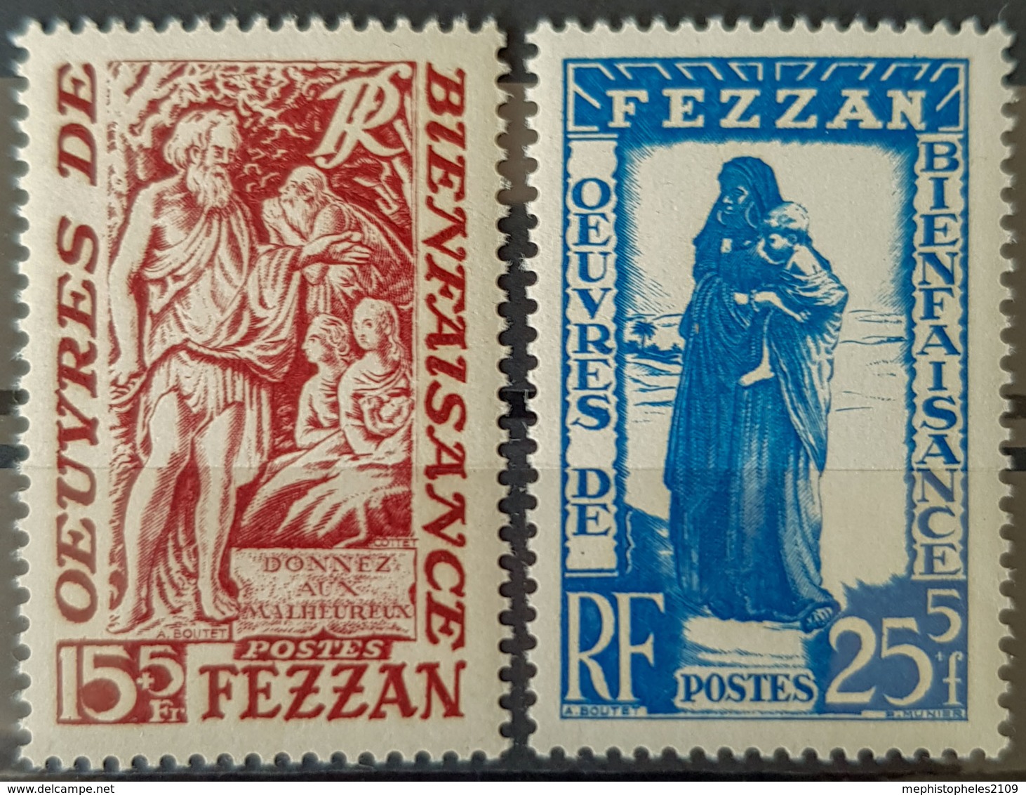 FEZZAN - MNH - YT 54, 55 - 15+5c 25+5c - Unused Stamps