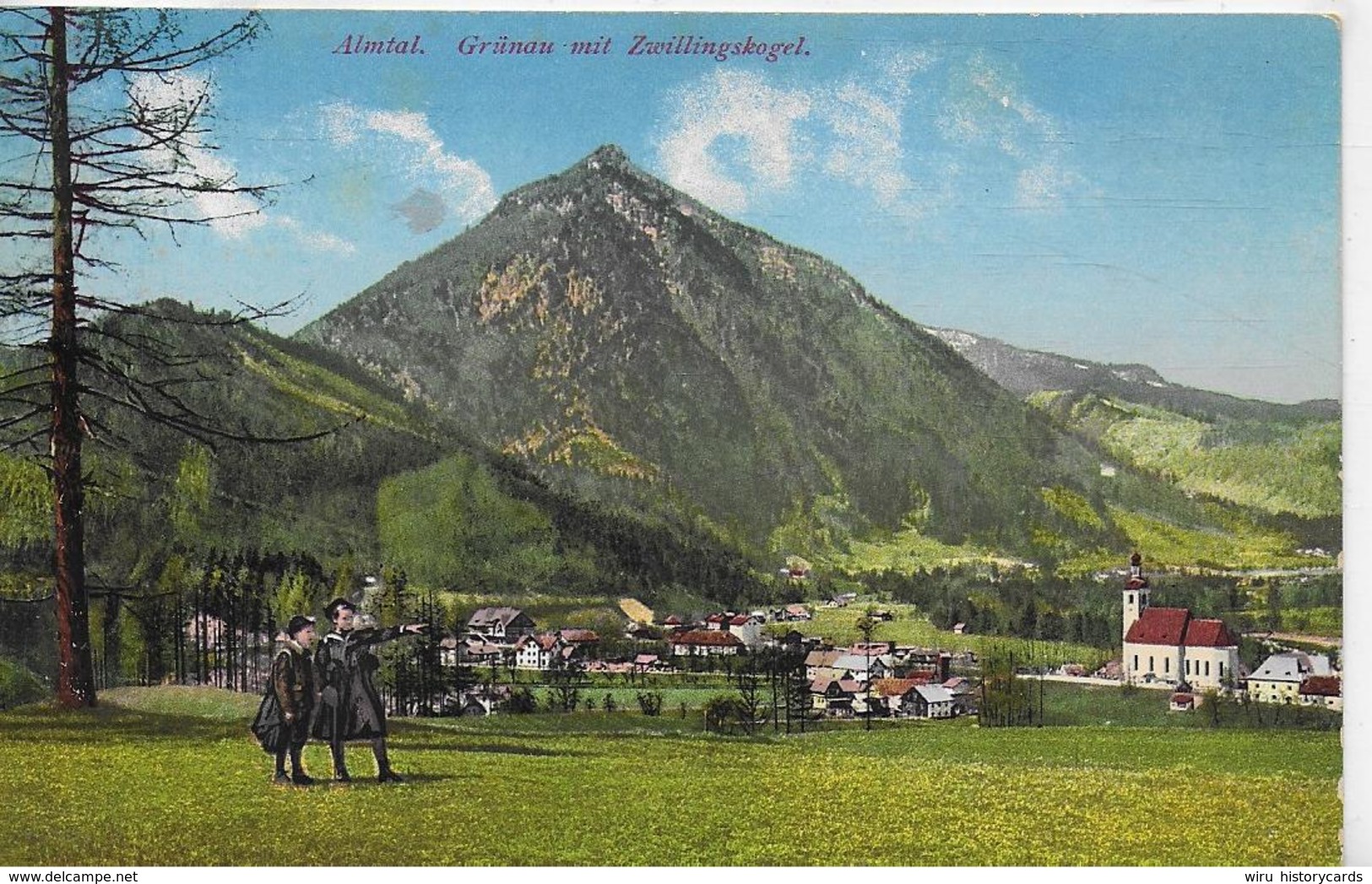 AK 0303  Almtal - Grünau Mit Zwillingskogel / Verlag Windischbauer Um 1911 - Gmunden