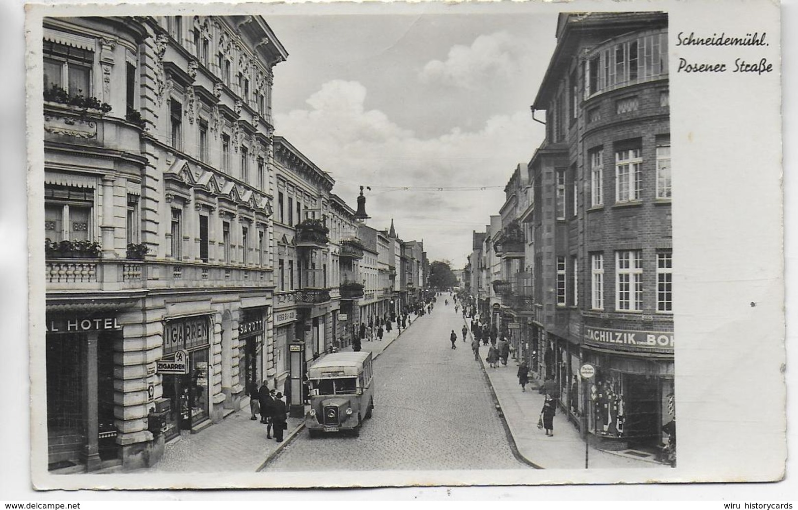 AK 0303  Schneidemühl - Posener Straße ( Bus ) / Verlag Scholz Um 1939 - Posen
