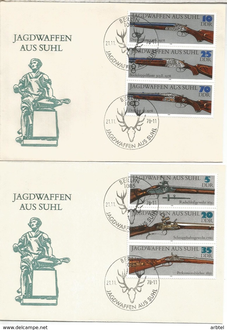 DDR FDC CAZA HUNTING RIFLE GUN - Animalez De Caza