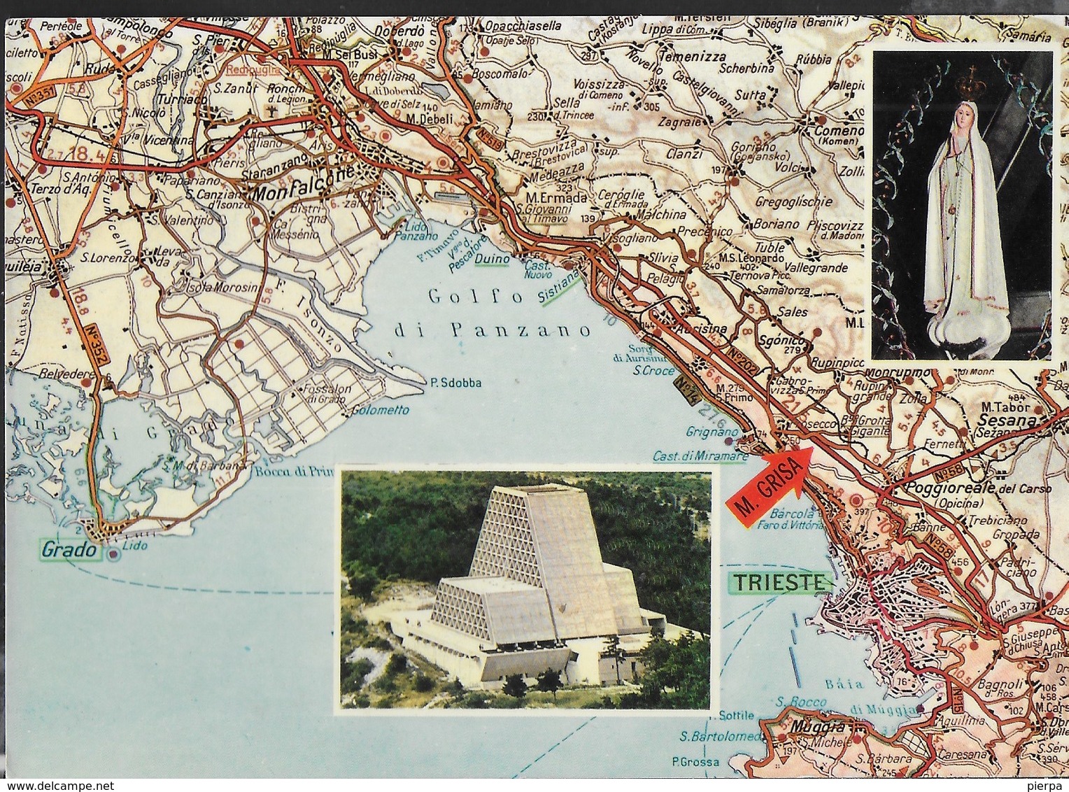 MONTE GRISA - TRIESTE - VIAGGIATA DA PROSECCO 1969 - Holy Places