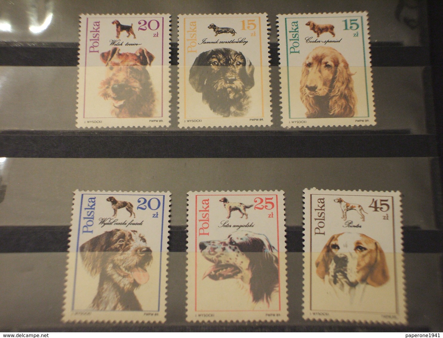 POLONIA - 1989 CANI  6 VALORI - NUOVI(++) - Unused Stamps