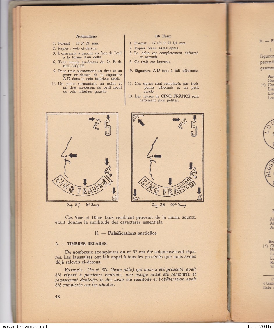 LES TIMBRES BELGES FAUX ET TRUQUES Par Slagmeulder 104 Pages - Faux Et Reproductions