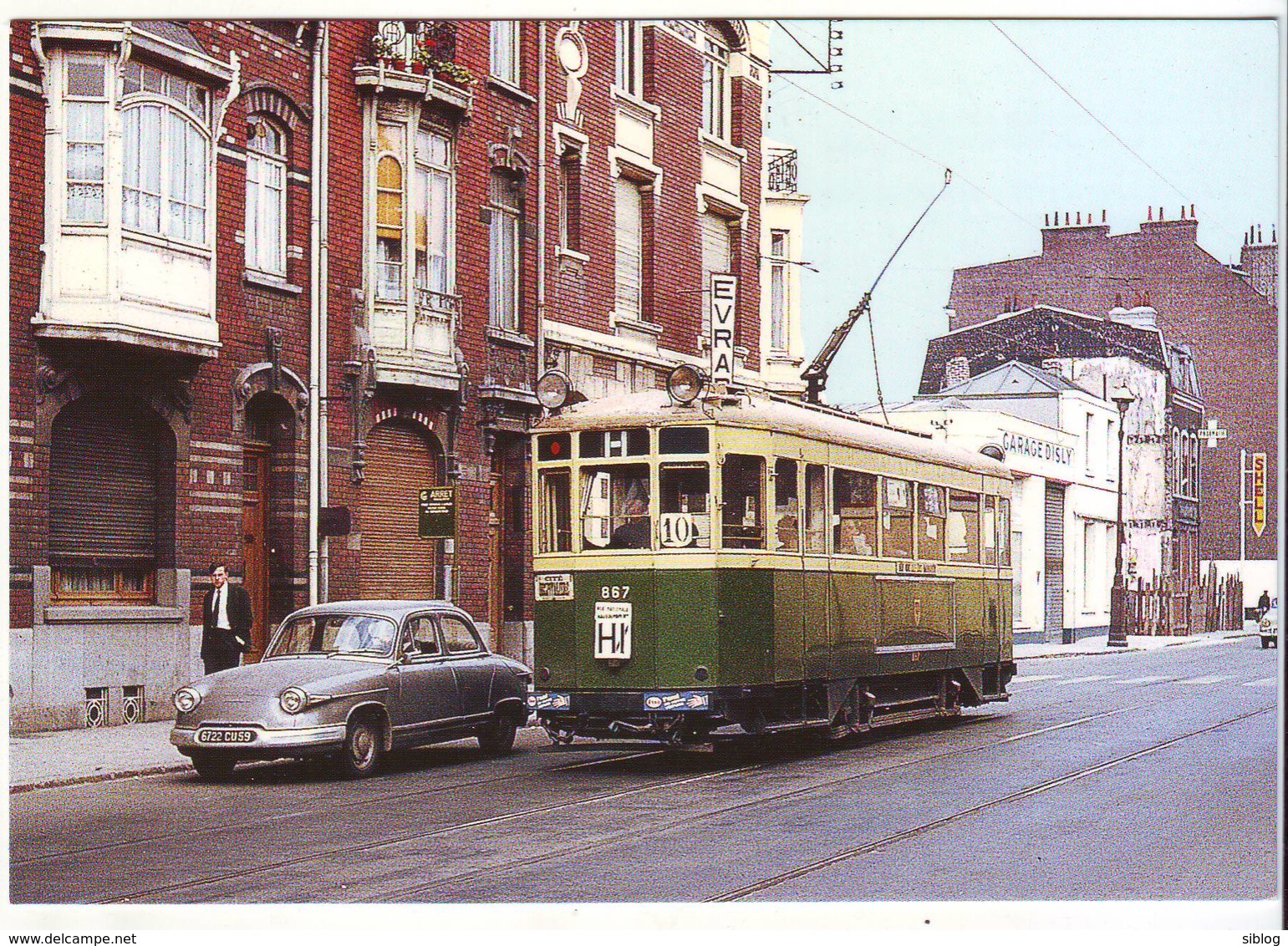 CPM/CPSM - LILLE - "ligne Hi Barré" Des Tramways " Rue D'Isly Le 5 Aout 1964 (Panhard Devant Le Tramway) - Lille