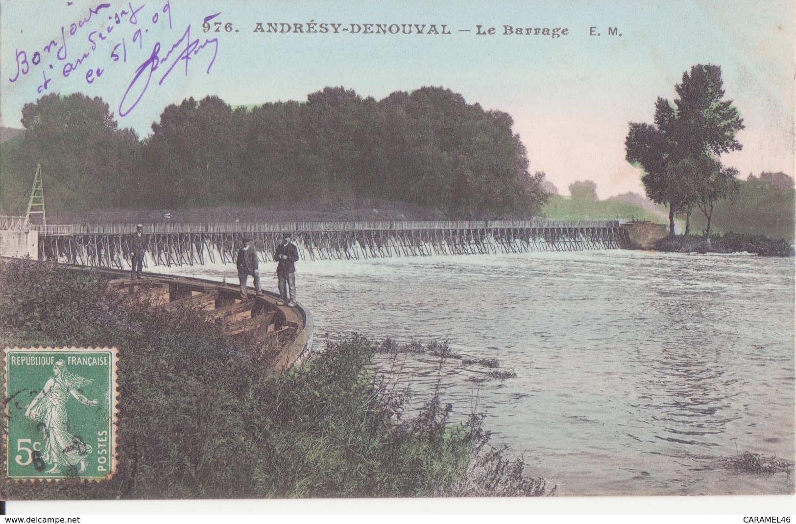 CPA -  976.  ANDRESY-DENOUVAL -  Le Barrage - Andresy