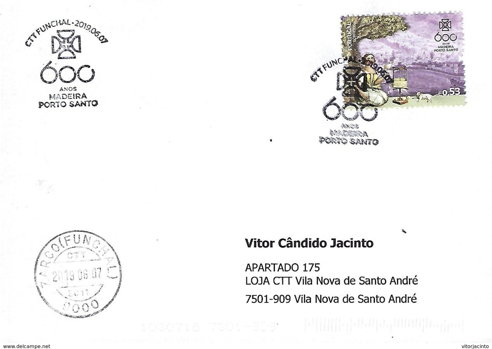 PORTUGAL - Commemorative Postmark - 600 Years Of Madeira - Porto Santo - Marcophilie