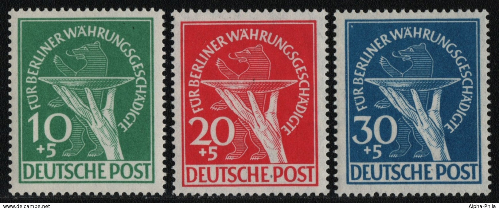 Berlin 1949 - Mi-Nr. 68-70 ** - MNH - Währungsgeschädigte (II) - Unused Stamps