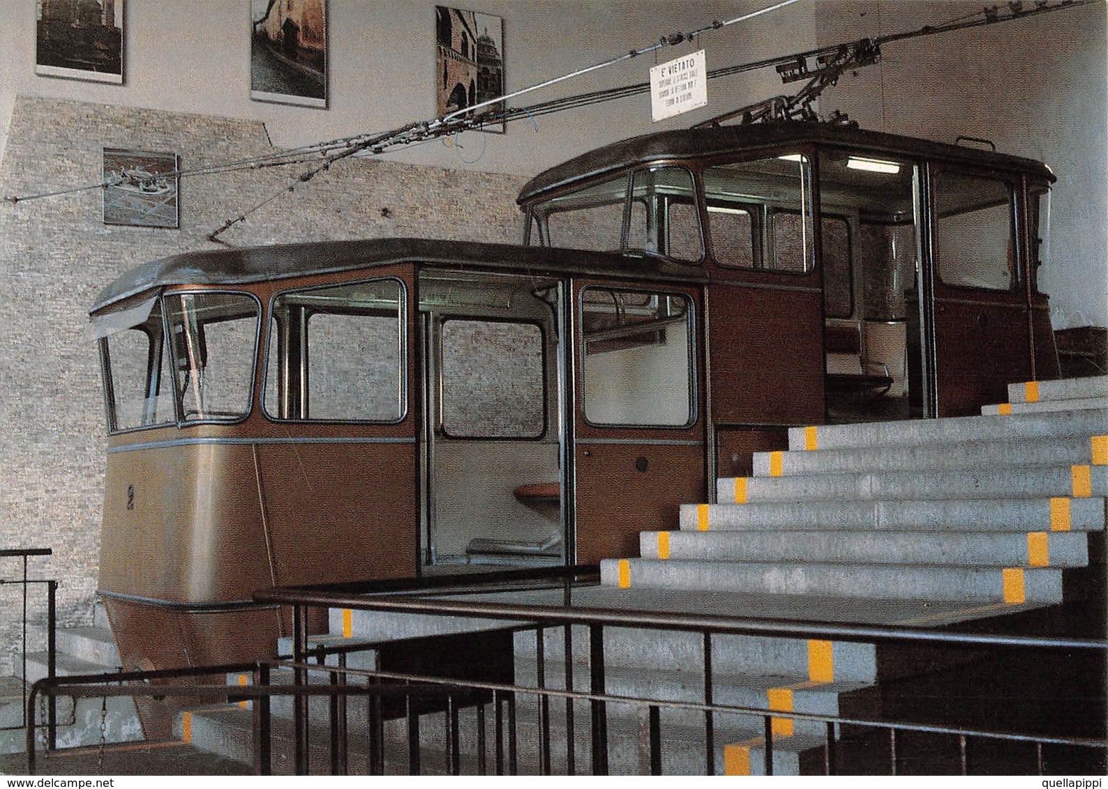 09440 "BERGAMO - FUNICOLARE - STAZIONE A MONTE - 1986"  CART NON SPD - Funicular Railway