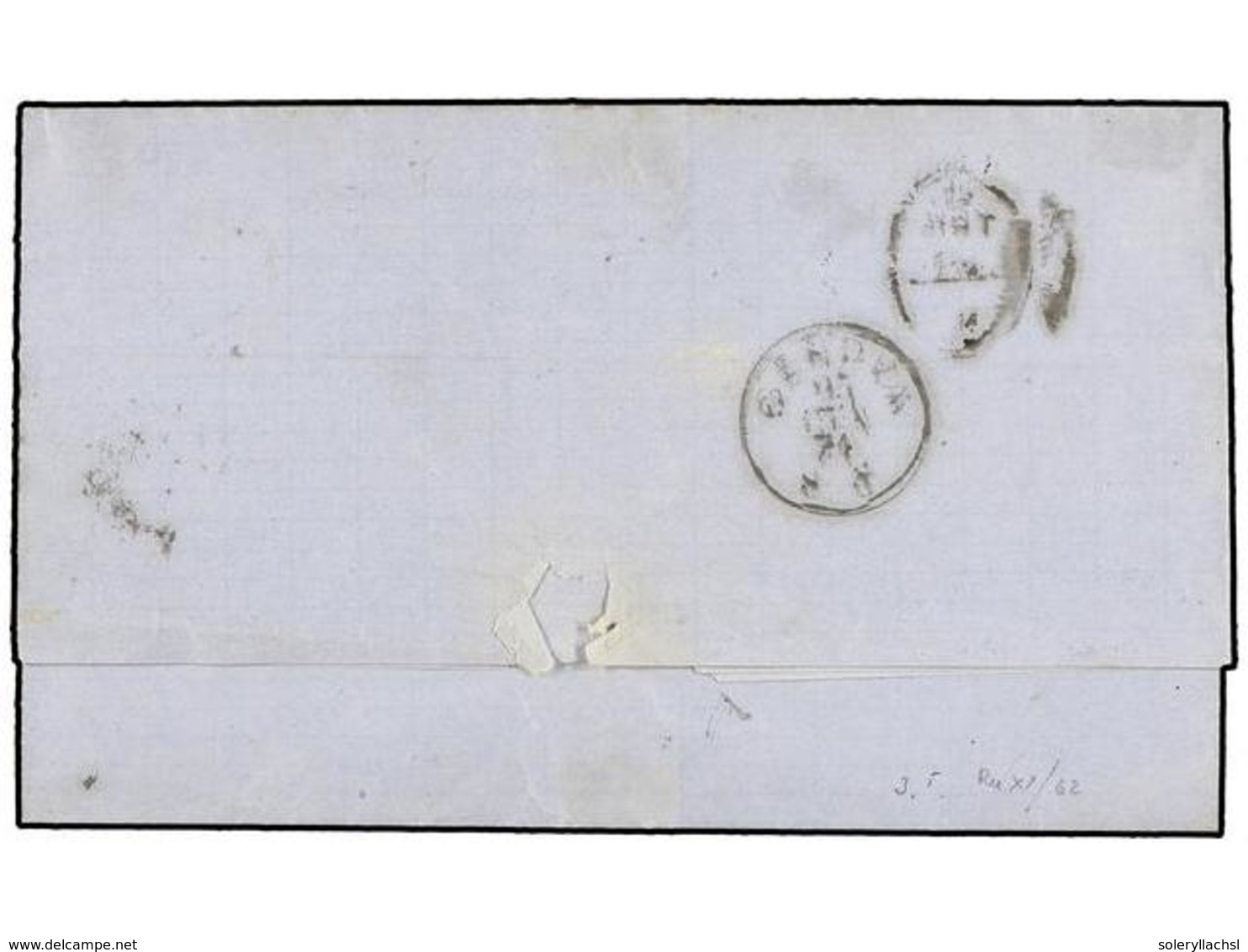 ARGENTINA. 1870 (17-2). BUENOS AIRES A GÉNOVA. Carta Circulada Por La Compañía ITALO-PLATENSE En El Vapor "Pampa". Marca - Otros & Sin Clasificación