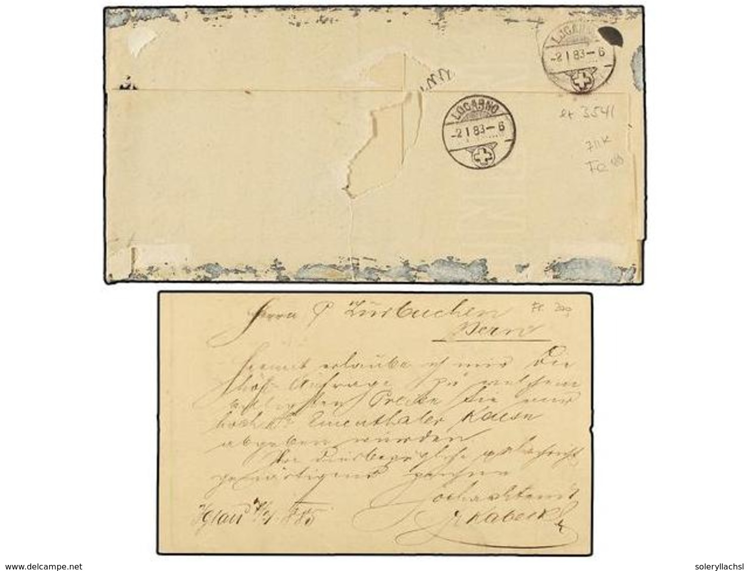 AUSTRIA. 1883-85. Cover And Postal Stationary To SWITZERLAND Taxed On Arrival With 10 + 5 Cts. And 50 Cts. Stamps. - Otros & Sin Clasificación