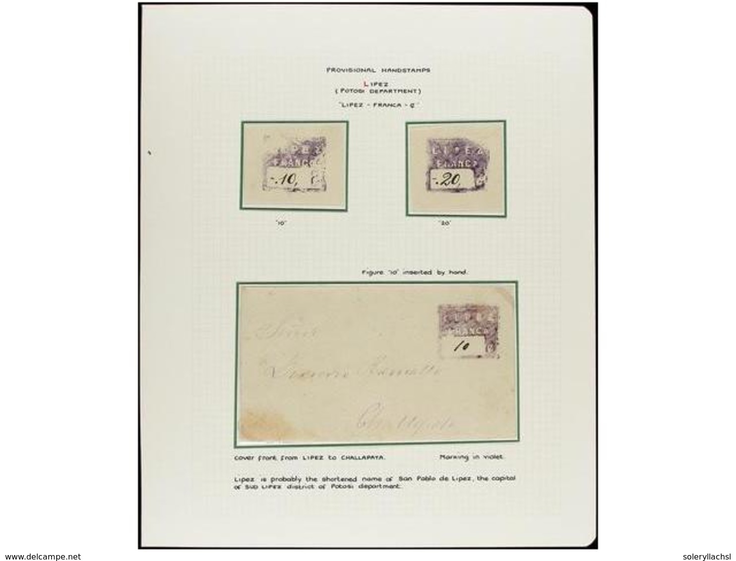 BOLIVIA. 1880-1936. MARCAS PROVISIONALES DE PORTES PAGADOS. Colección de 48 cartas con marcas Provisionales de Portes Pa