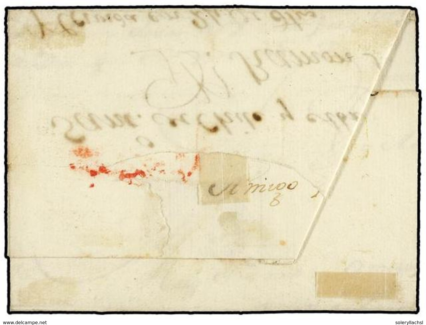 CHILE. 1789 (3 Abril). SANTIAGO A BUENOS AIRES. Carta Completa Con Texto, Marca Lineal CHILE (nº 2) En Rojo. RARÍSIMA Y  - Sonstige & Ohne Zuordnung