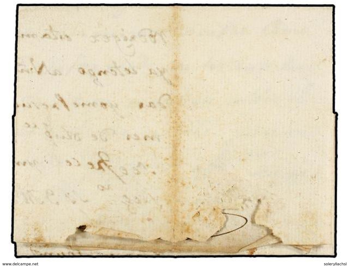 CHILE. 1811 (29 Septiembre). ANGELES A SANTIAGO. Carta Completa Con Texto. Marca ANGELES En Rojo. Portes De "1" Real Cor - Autres & Non Classés