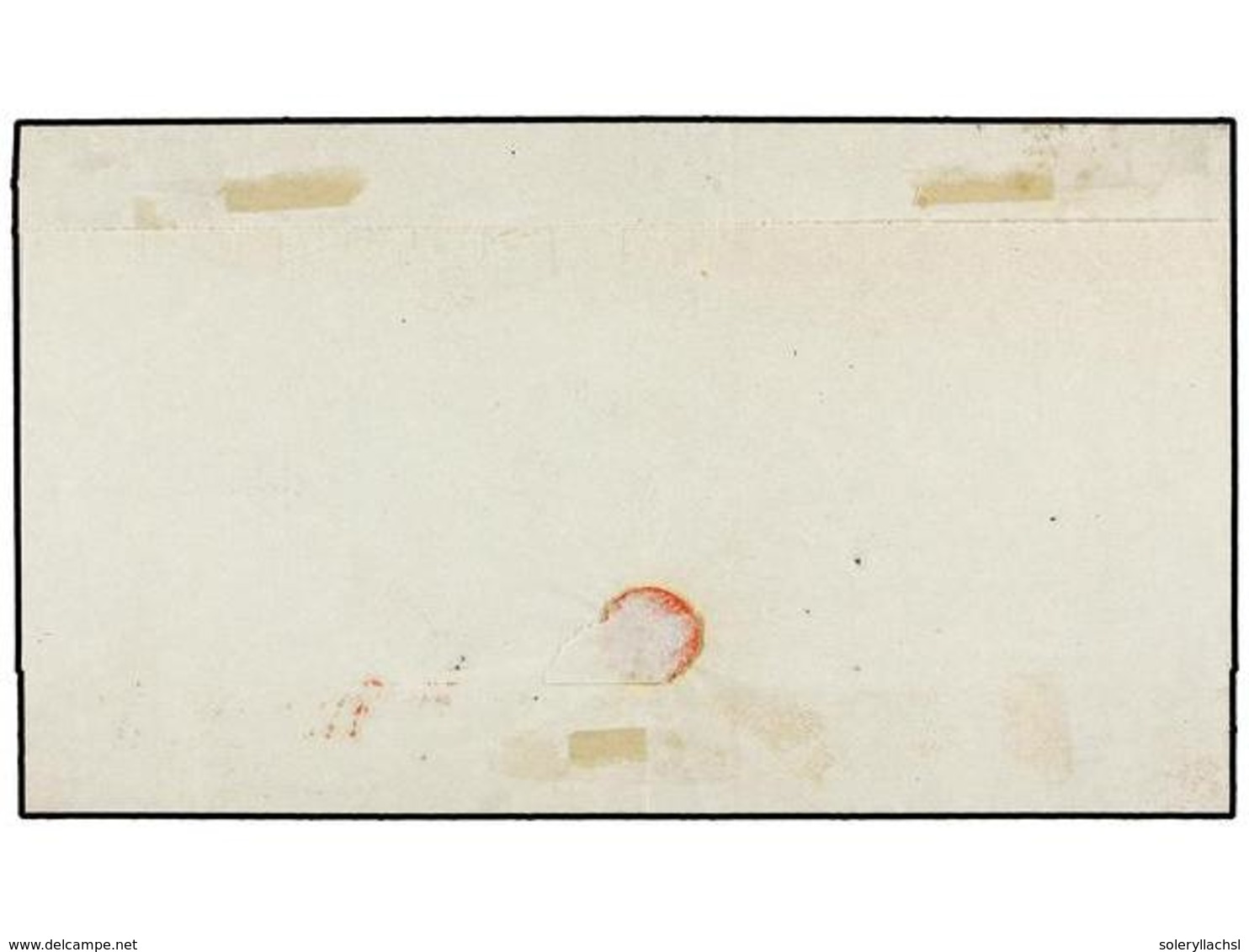 CHILE. Sc.3b. 1855. SANTIAGO A VALPARAISO. 5 Ctvos. Castaño Rojo Oscuro Impreso Por Desmadryl. Espectacular Sello De Col - Autres & Non Classés