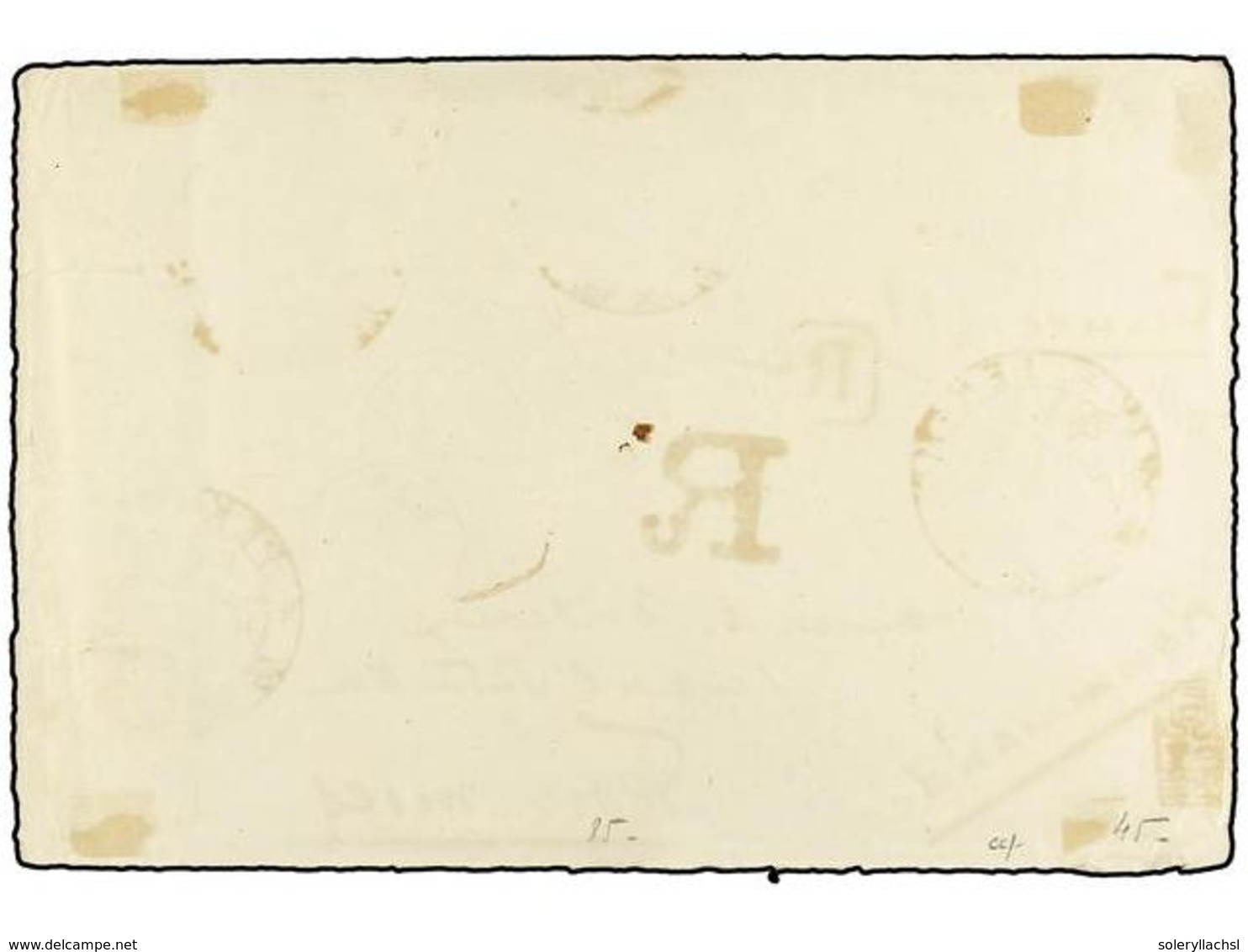 CHINA. 1897. FRONT ONLY. SHANGHAI To FRANCE. Registered Cover Front Franked With Small Figures Surcharge On Dowager 1/2  - Otros & Sin Clasificación