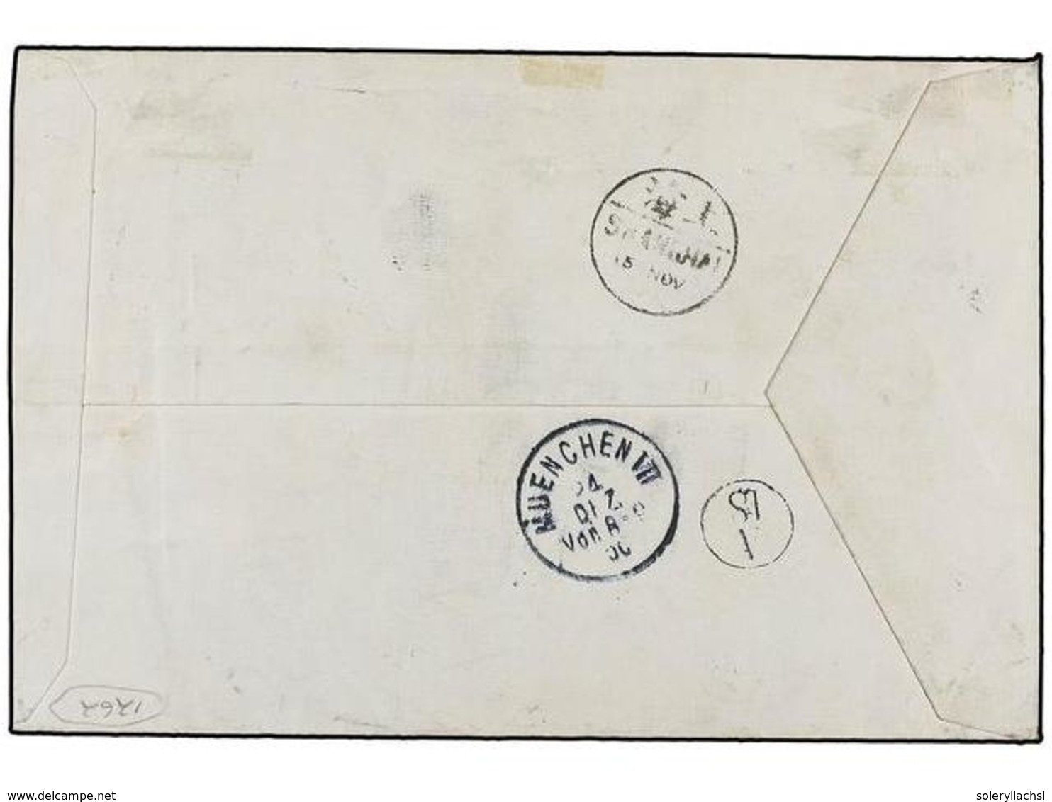 CHINA. 1900. KIUKIANG To GERMANY. Envelope Franked With French 25 Cts. And Two 50 Cts. Stamps Cancelled At Shanghai Mixe - Autres & Non Classés