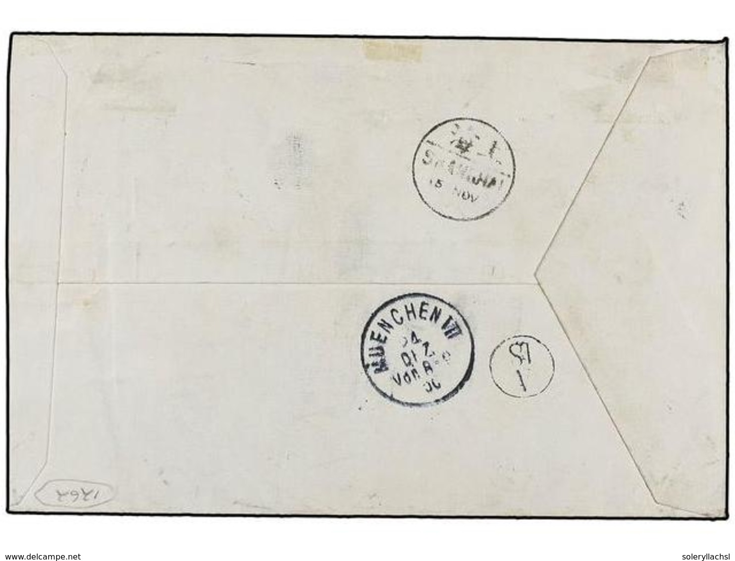 CHINA. 1900. KIUKIANG To GERMANY. Envelope Franked With French 25 Cts. And Two 50 Cts. Stamps Cancelled At Shanghai Mixe - Sonstige & Ohne Zuordnung