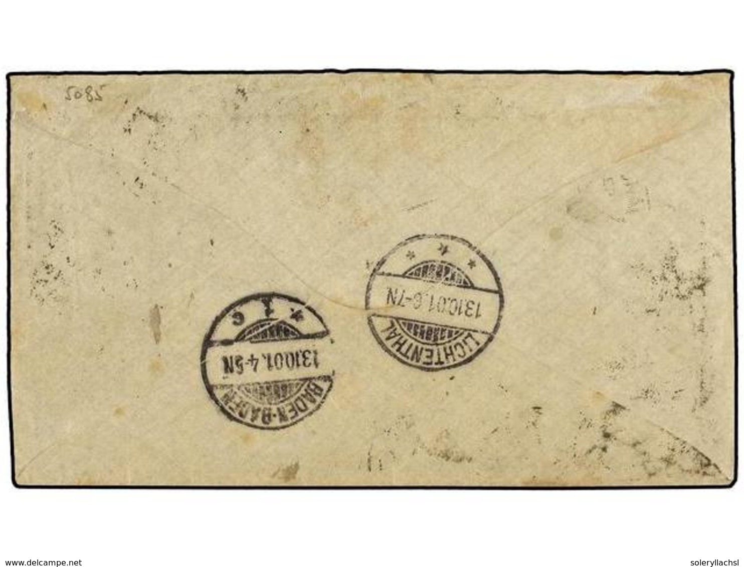 CHINA. 1901. SHANGHAI To GERMANY. Envelope Franked With Chinese 1 Cts., 4 Cts., 5 Cts. Y 10 Cts. Stamps Mixed With Frenc - Other & Unclassified