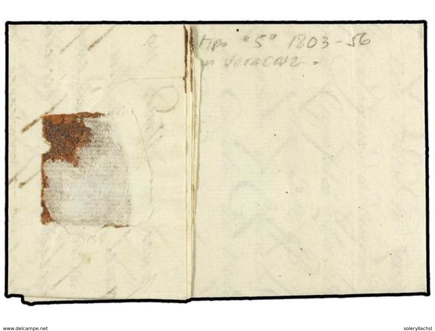 CUBA. 1810 (3 Mayo). HABANA A VERACRUZ. Carta Completa Con Texto, Marca YNDIAS En Negro Estampada A La Salida. Rarísima  - Otros & Sin Clasificación