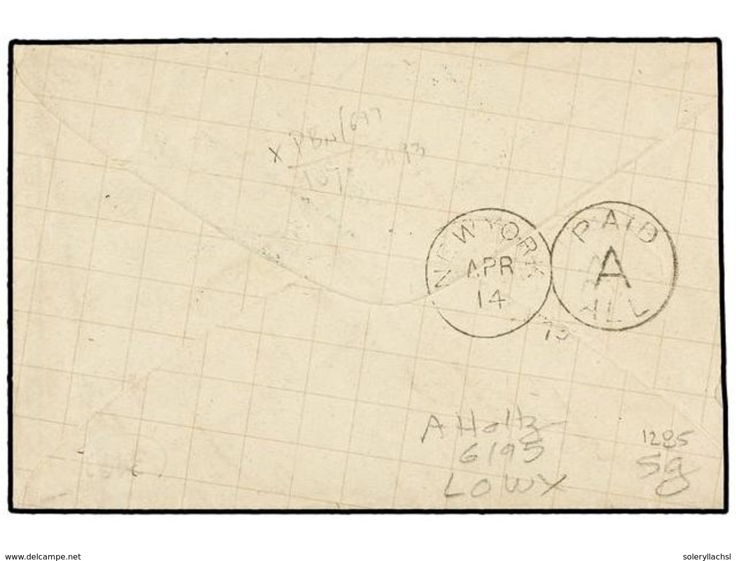 ECUADOR. Sc.10 (2). 1879. GUAYAQUIL A NEW YORK. 1 Real Naranja (2). Mat. GUAYAQUIL/FRANCA En Azul. Al Dorso Llegada. Pre - Autres & Non Classés