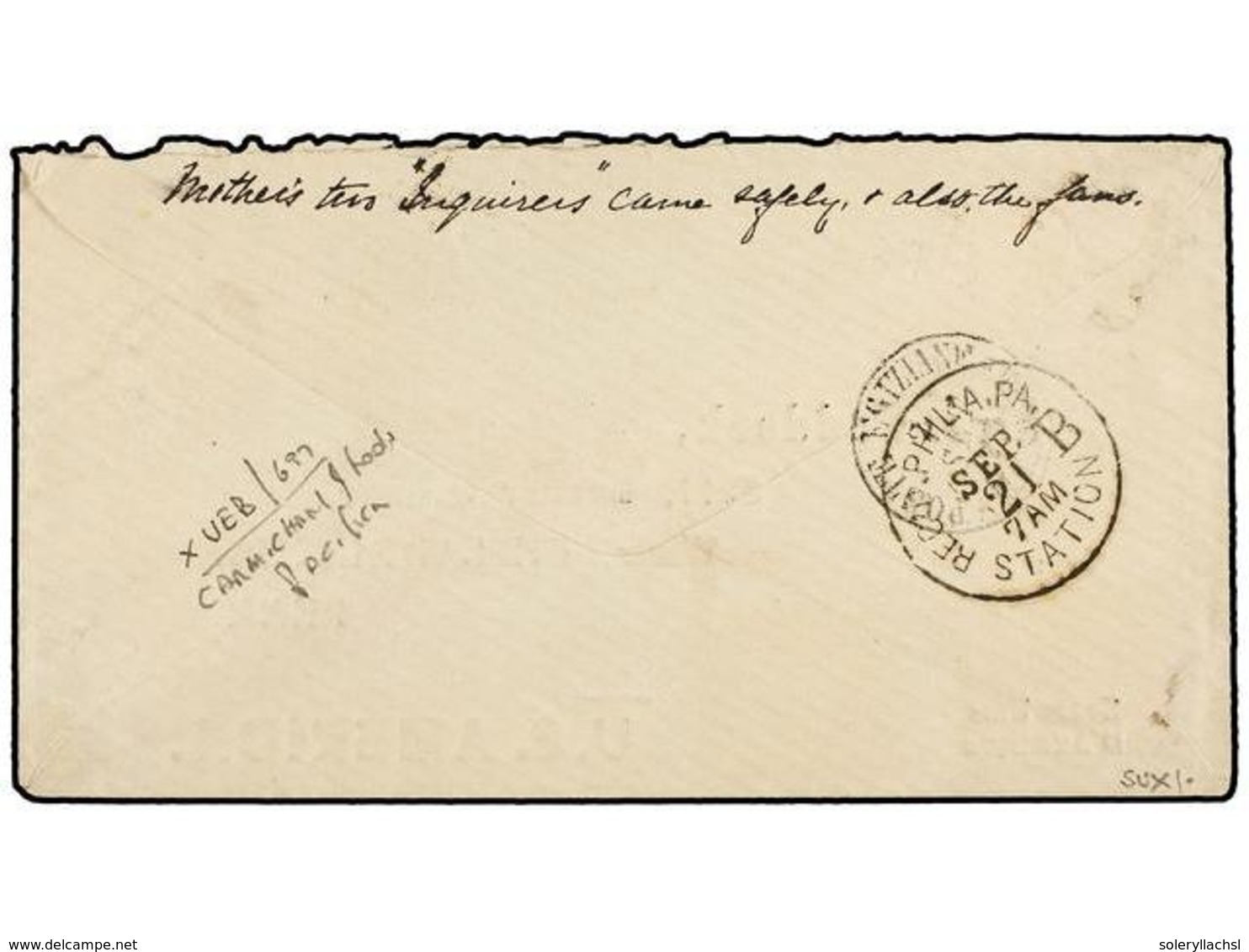 EGIPTO. 1876. CAIRO To U.S.A. Envelope Franked With 20 Pa. Grey And 1 Pi. Red Stamps. Arrival On Reverse. - Autres & Non Classés