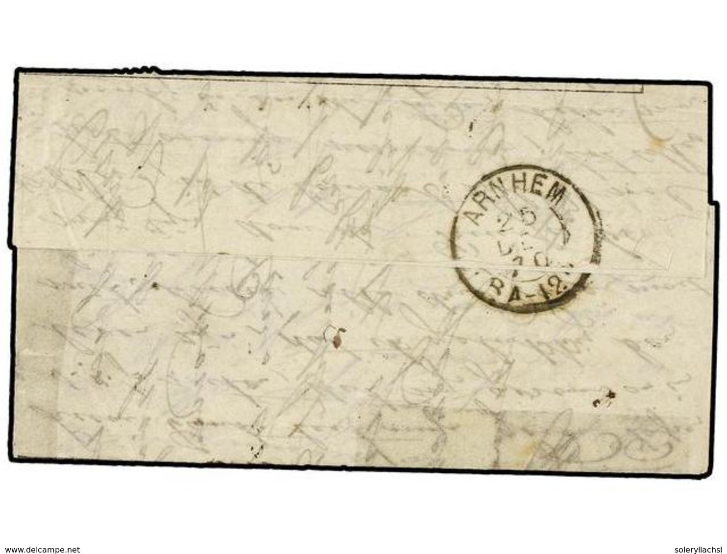 FRANCIA. 1870 (De. 17). PARIS To ARNHEM (Holland). BALLOON "LE DAVY". Entire Letter (reinforced With Adhesive Tape) Fran - Autres & Non Classés