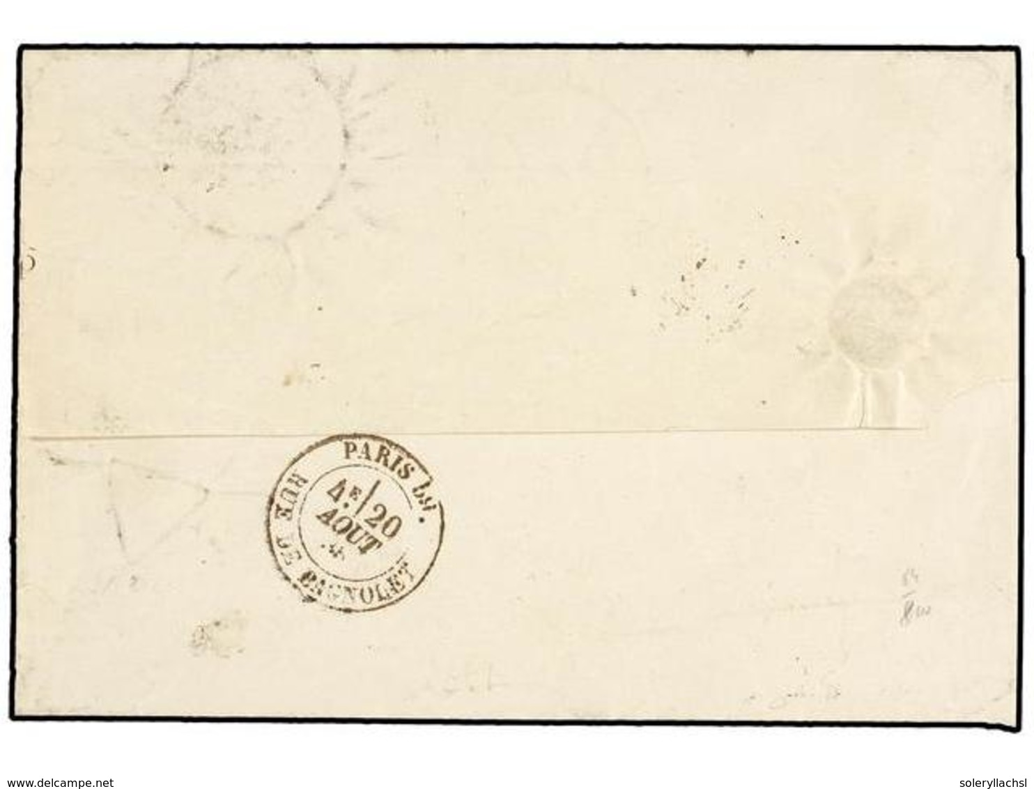 FRANCIA. 1885. PARÍS Correo Interior Tasada Con Sellos De 10 Cts. Negro Y 20 Cts. Negro, Mat. PARIS/R. DES ECLUSES. - Otros & Sin Clasificación