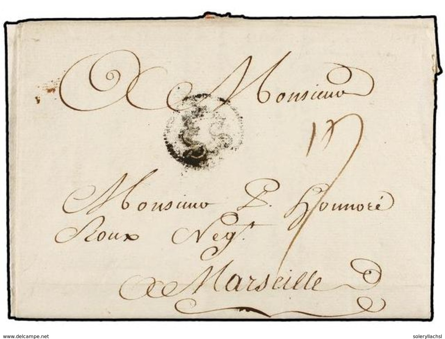 MARTINICA. 1748 (16th August). MARTINICA To FRANCE. Entire Letter Sent Via Spain Due The Blockade Of French Ports During - Other & Unclassified