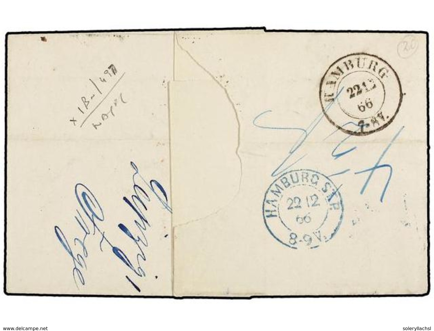 ALEMANIA ANTIGUOS ESTADOS: SAJONIA. Mi.15, 16, 19. 1866. LEIPZIG To NEW YORK. Folded Letter Franked With 1/2 Gr., 1 Gr.  - Autres & Non Classés