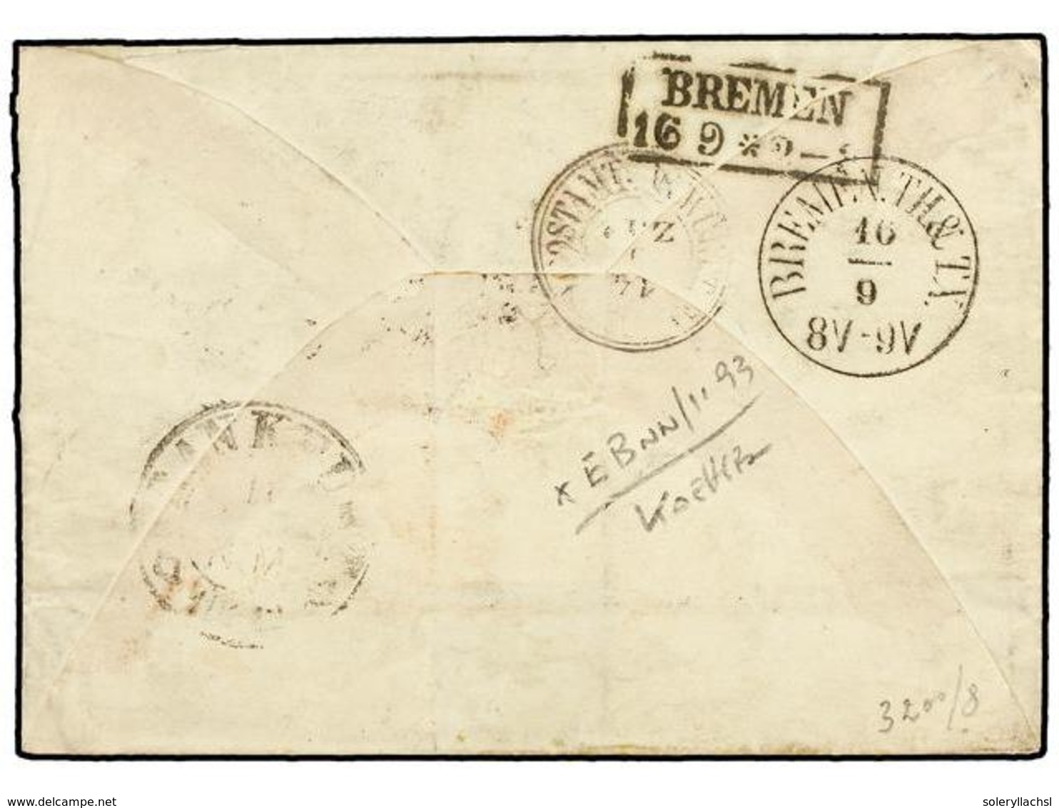 ALEMANIA ANTIGUOS ESTADOS: WURTEMBERG. Mi.25, 26, 29. 1864. STUTTGART To CHICAGO (.U.S.A.). Envelope Franked With 1 Kr.  - Autres & Non Classés