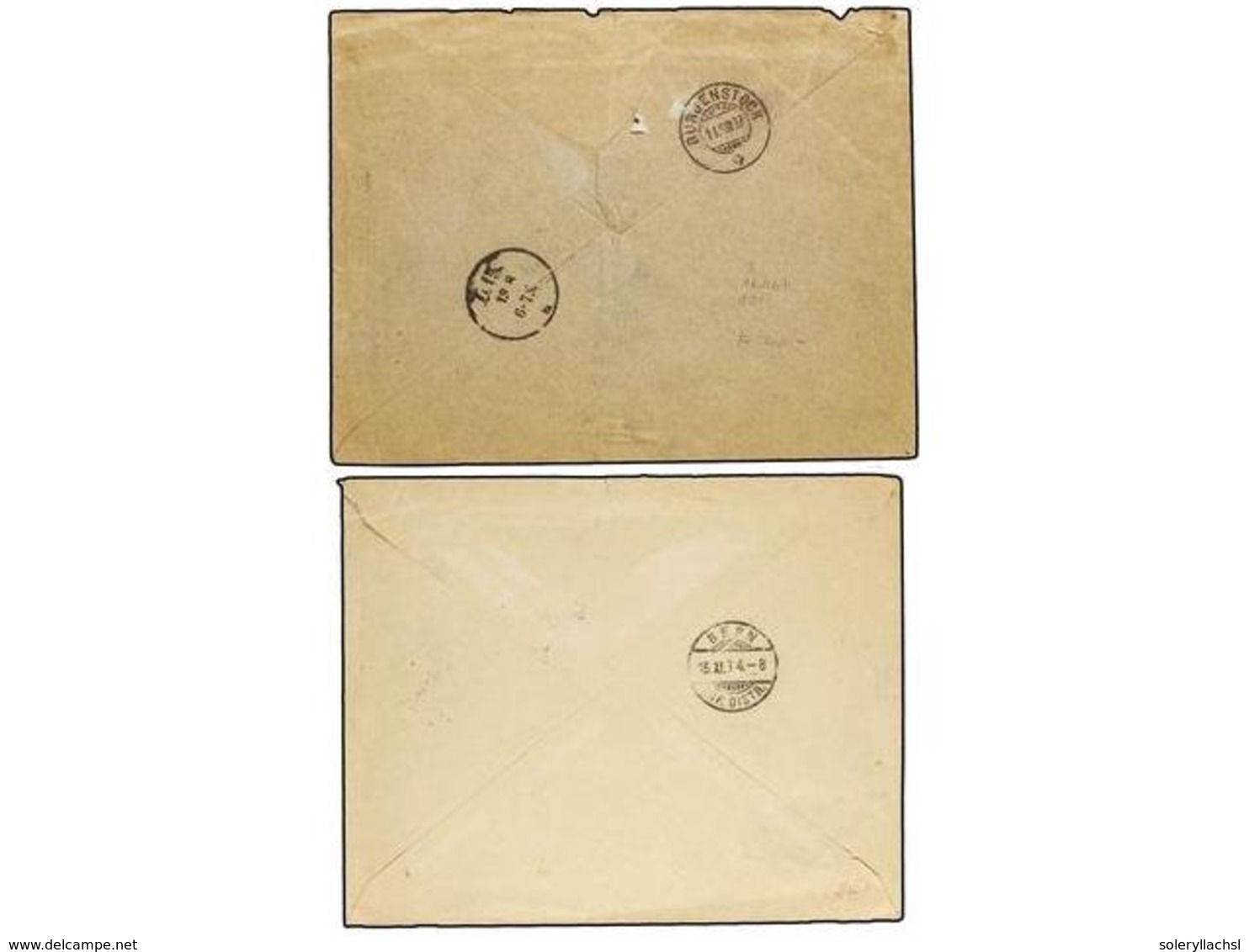 ALEMANIA. 1894-97. Two Covers Franked With 10 Pf. Red Taxed On Arrival With Swiss 5 + 20 Cts. Yellow Green And 3 + 20 Ct - Autres & Non Classés