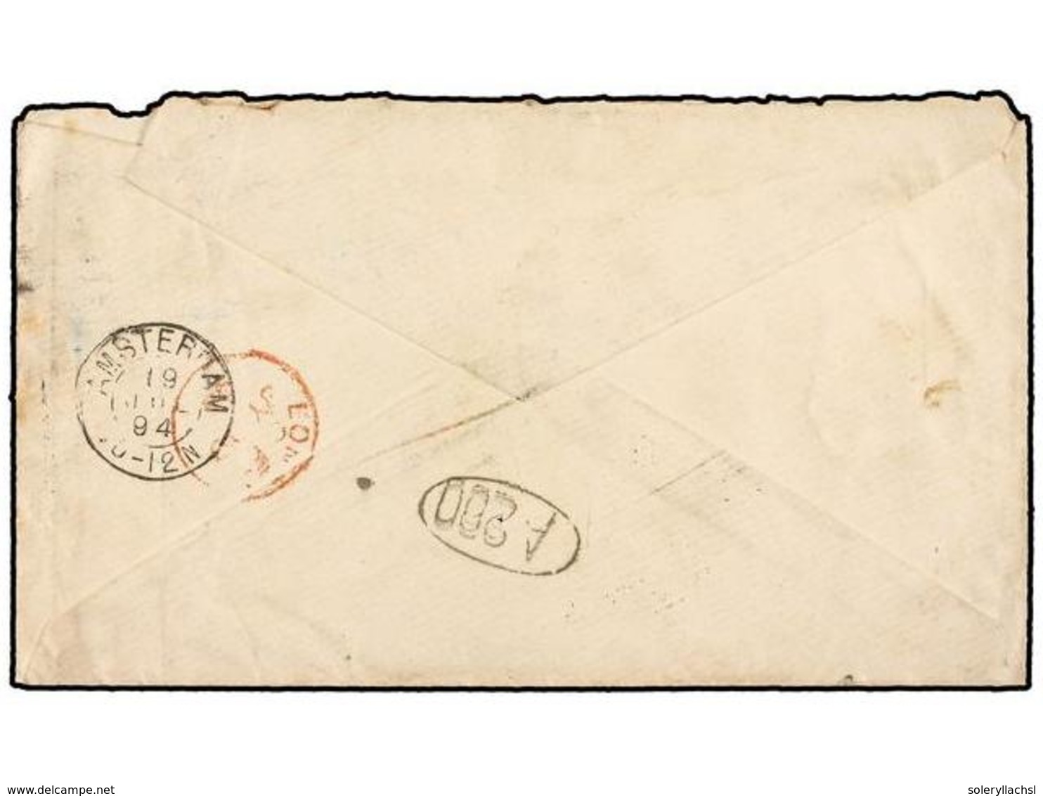 CANADA. 1894. WINNPEG To AMSTERDAM. 3 Cents Red Postal Stationery Envelope Uprated With Four 1/2 Cent Black Stamps. Taxe - Other & Unclassified