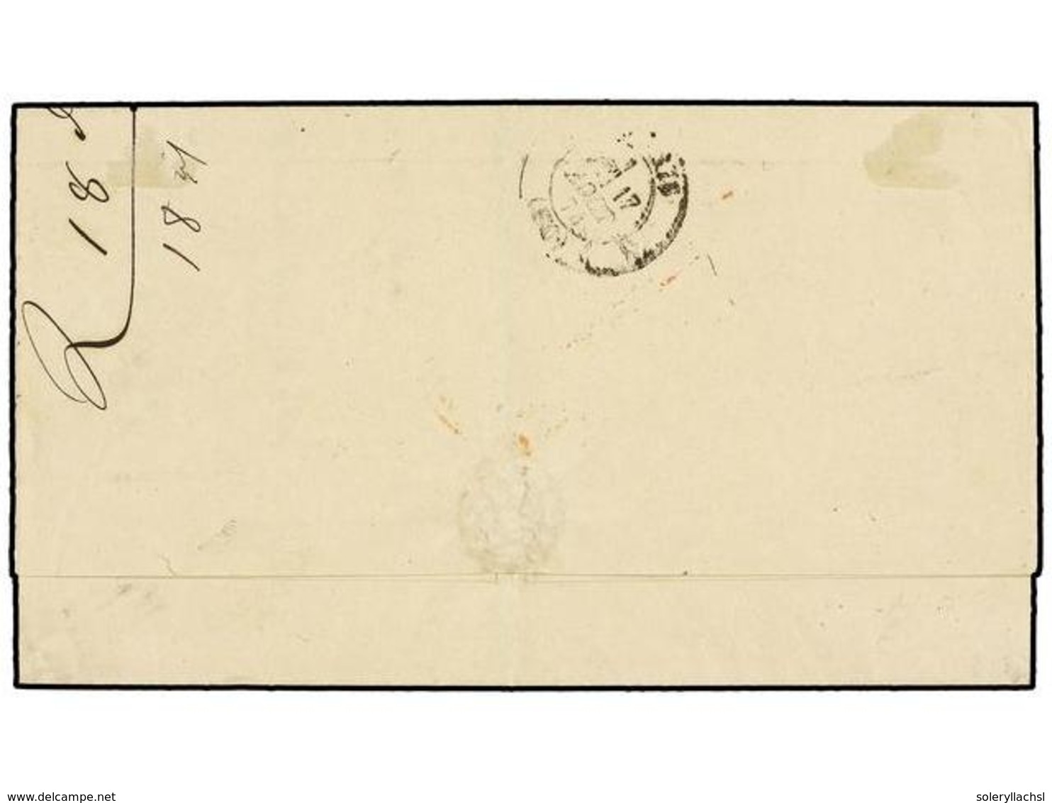 GIBRALTAR. 1874. GIBRALTAR To PARIS (France). Folded Letter Franked With Two GB 4 D. Orange (pl. 13) Cancelled By Duplex - Otros & Sin Clasificación