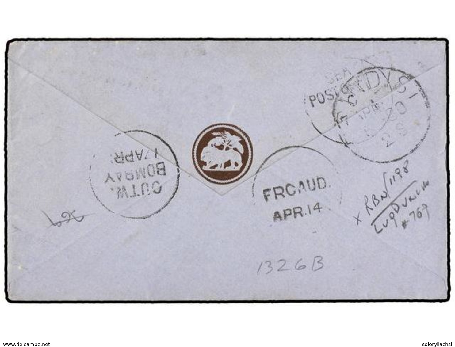 INDIA INGLESA. 1880. MADRAS To U.S.A. 1 Anna Postal Stationery Envelope With Full Contents Uprated With 1/2 An. Blue And - Other & Unclassified