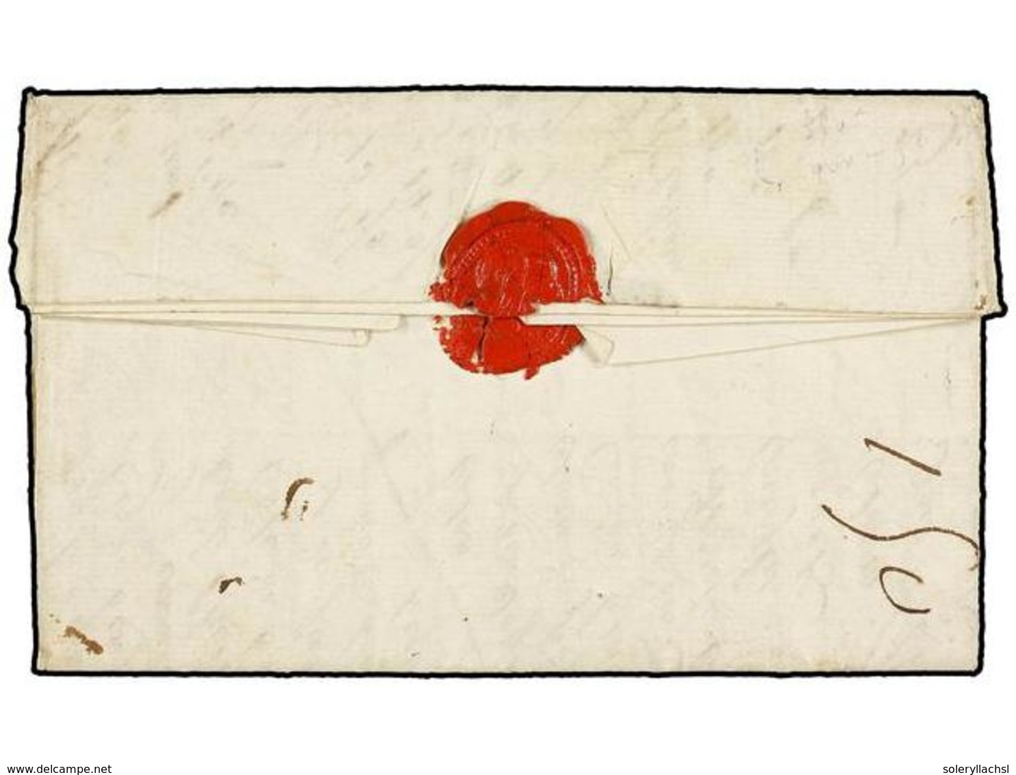 MAURICIO. 1816 (May 26). PORT LOUIS To L'ORIENT. Entire Letter With COLONIES PAR/LA ROCHELLE Entry Mark (Salles 66), Rat - Sonstige & Ohne Zuordnung