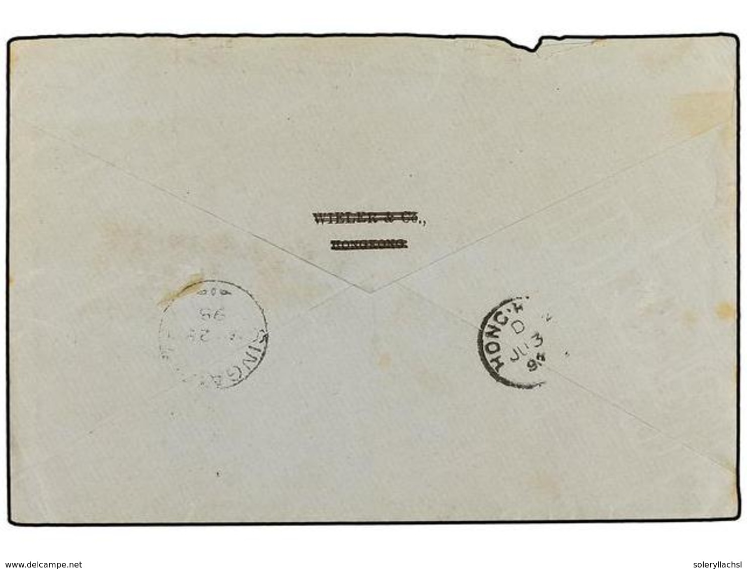 SARAWAK. 1898. Registered Cover Franked With 2 C., 3 C., 5 C., 8 C., 10 C., 25 C. And 50 C. Bi-colored Issue (SG 9, 10,  - Sonstige & Ohne Zuordnung