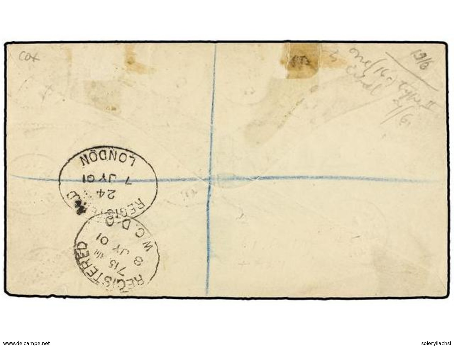 SEYCHELLES. 1901. SEYCHELLES To LONDON. Oustanding Franking, Arrival On Reverse. - Autres & Non Classés