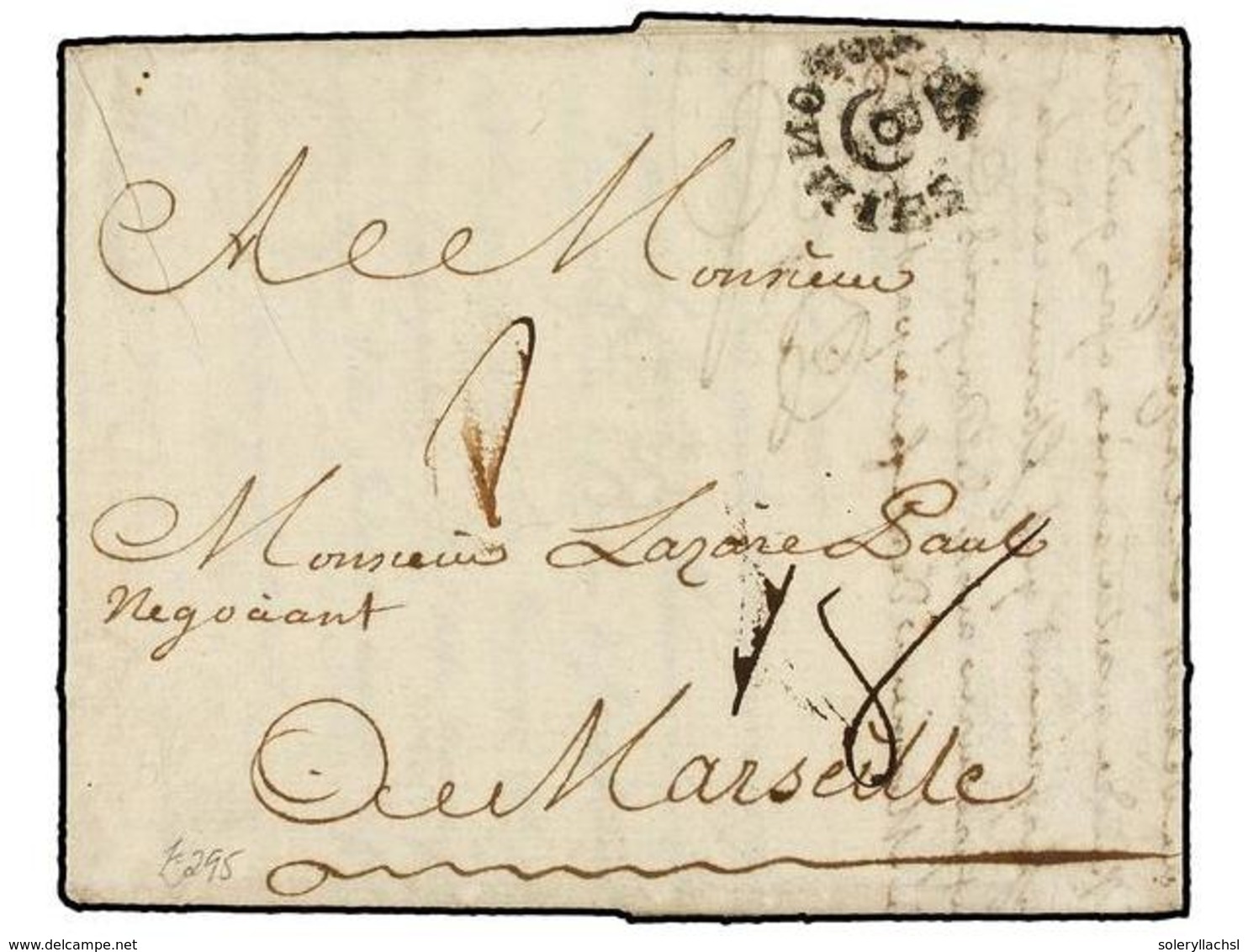 HAITI. 1763. LE CAP To MARSEILLE. Entire Letter With B/COLONIES (Bordeaux, First Year Of Use) Entry Mark. FINE And RARE. - Autres & Non Classés