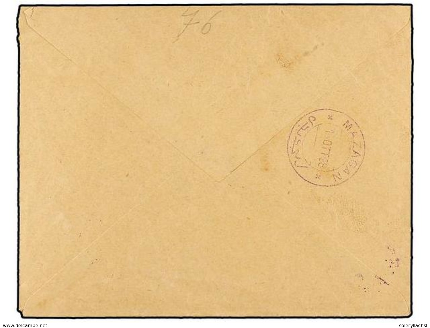 MARRUECOS: CORREO LOCAL. Yv.54. 1898. MARRAKECH A MAZAGÁN. Sobre Con Sello Local De 10 Cts. Rosa, Llegada Mazagán. - Sonstige & Ohne Zuordnung