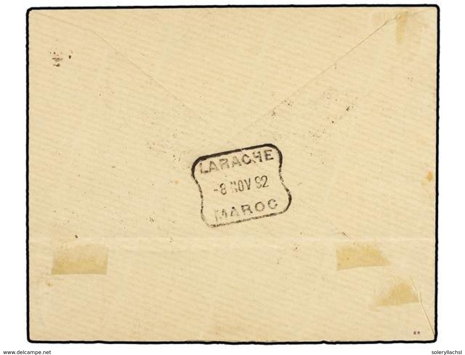 MARRUECOS: CORREO LOCAL. Yv.121/25. 1892. TANGER A LARACHE. Circulada Con Sellos Locales De 5 Cts., 10 Cts., 15 Cts., 25 - Sonstige & Ohne Zuordnung