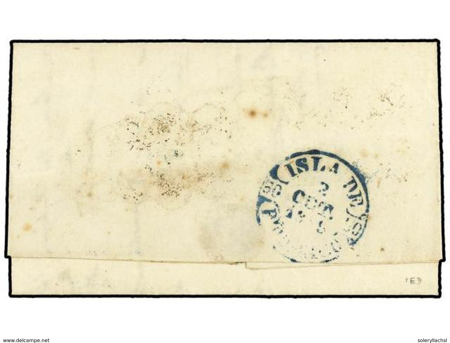 PUERTO RICO. 1849 (1 Octubre). CAGUAS A PATILLAS. Carta Completa Con Texto, Marca CAGUAS En Azul, Al Dorso Tránsito Por  - Sonstige & Ohne Zuordnung