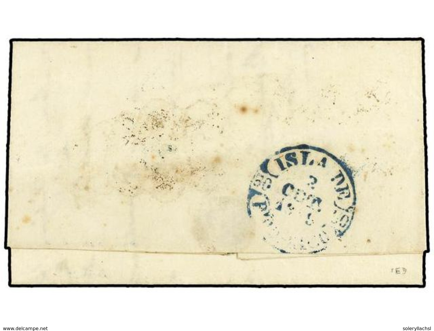 PUERTO RICO. 1849 (1 Octubre). CAGUAS A PATILLAS. Carta Completa Con Texto, Marca CAGUAS En Azul, Al Dorso Tránsito Por  - Autres & Non Classés