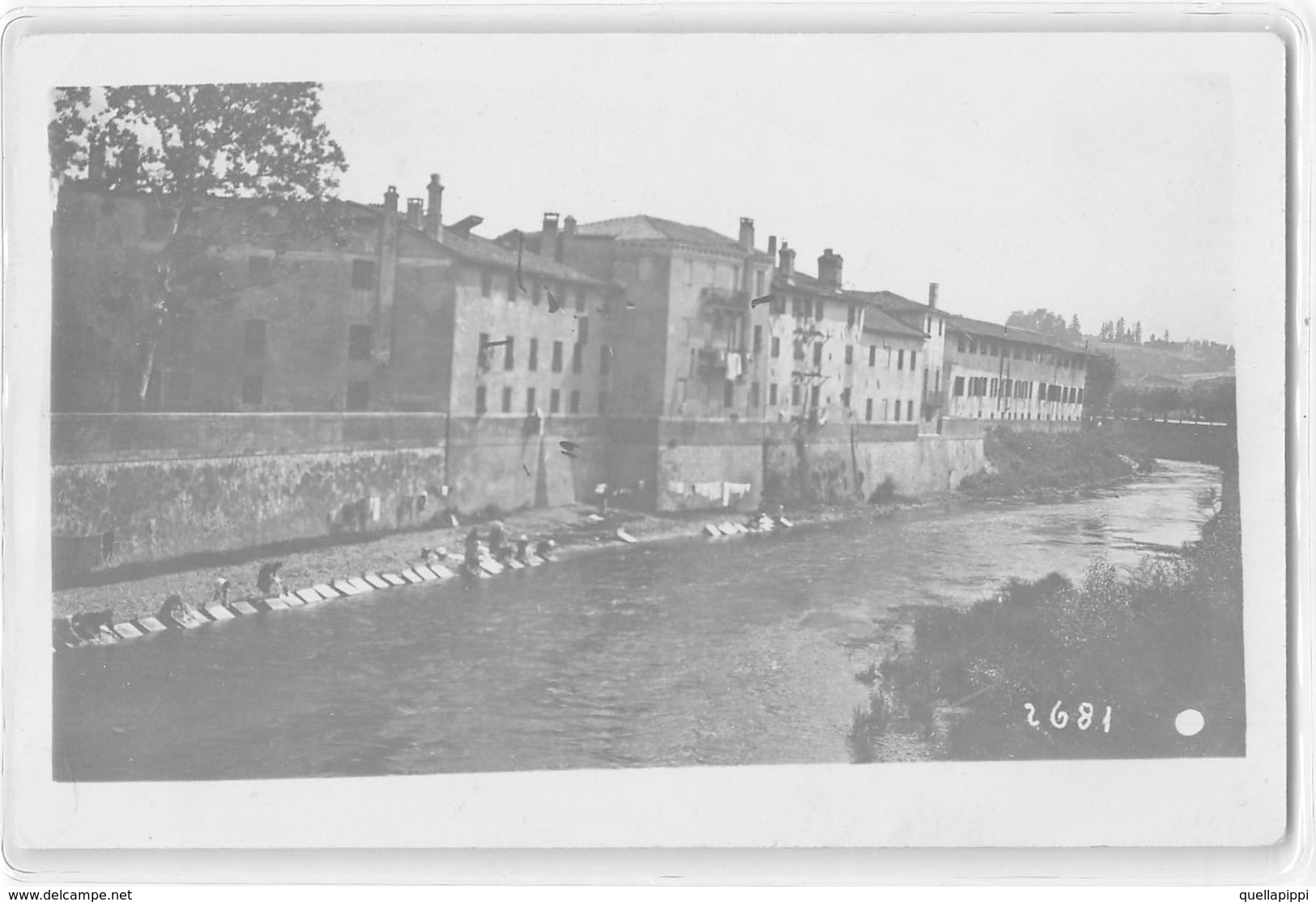 09442 "VICENZA - RIVA DEL FIUME BACCHIGLIONE - LAVANDAIE" FOTO ORIGINALE - Luoghi