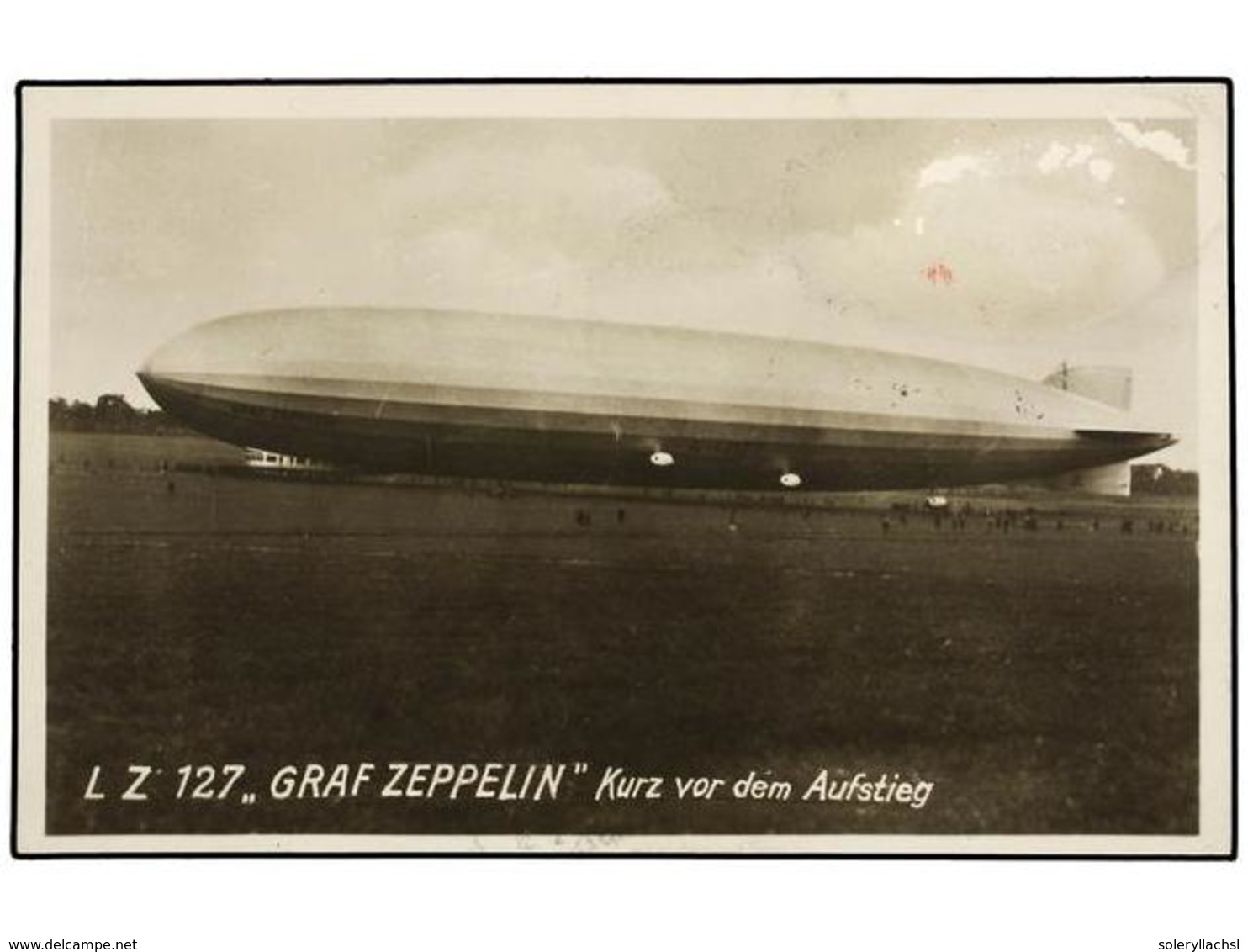 ZEPPELIN. 1929 (Abril). Tarjeta Postal Del Zeppelin LZ 127 Desde FRANCIA Con Dos Sellos De 90 Cts. (uno Defecto) Embarca - Otros & Sin Clasificación